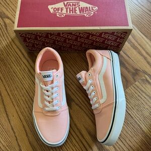 NEW Van Ward Canvas Tropical Peach big kids 6 - women’s 7.5